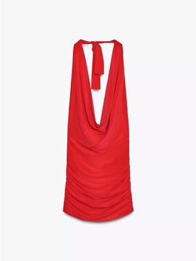 ZARA Ruched Mini Dress